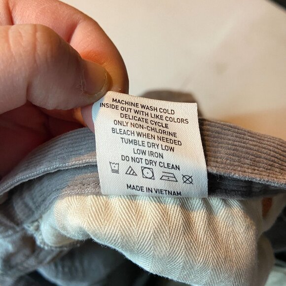 Todd Synder Men 32x30 Corduroy Pants Slim Fit Leg Slate Gray Casual Everyday - Picture 8 of 12